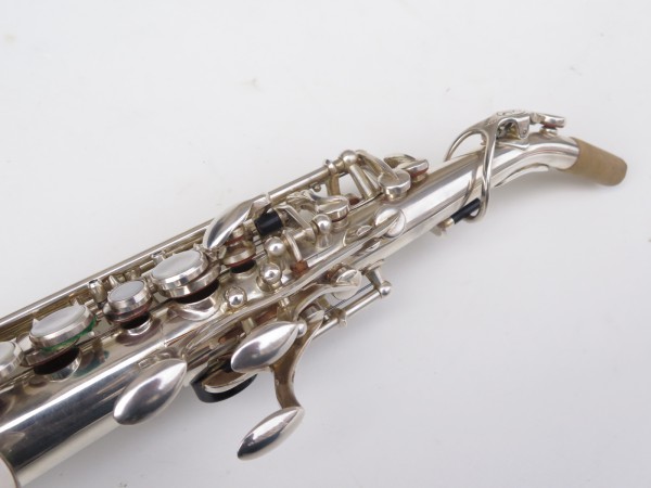 Saxello saxophone soprano Rampone R1 Jazz argenté gravé (3)