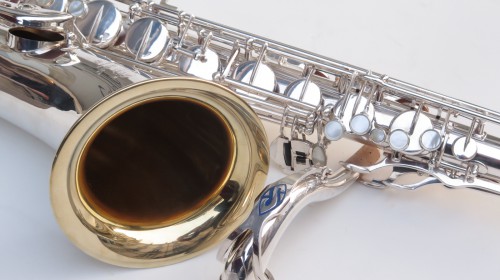 Saxophone ténor Selmer Mark 6 argenté pavillon plaqué or (1)