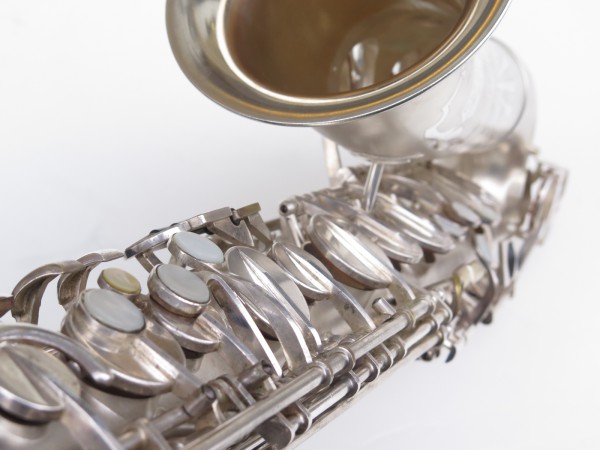 Saxophone alto Lebblanc semi rationnel argenté sablé gravé (13)