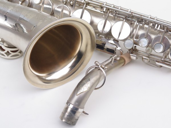 Saxophone alto Lebblanc semi rationnel argenté sablé gravé (14)