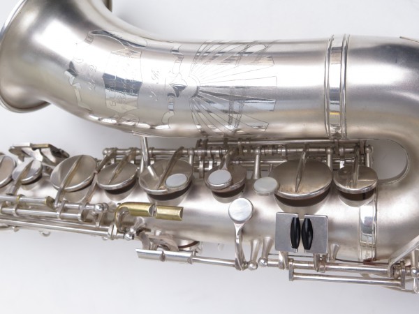 Saxophone alto Lebblanc semi rationnel argenté sablé gravé (16)