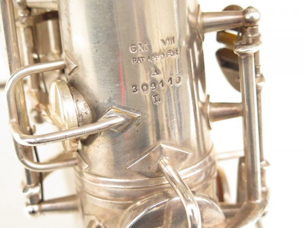 Saxophone alto Conn 6M 8 US Army argenté sablé ladyface (16)