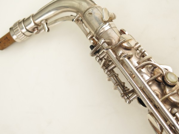 Saxophone alto Conn 6M 8 US Army argenté sablé ladyface (18)