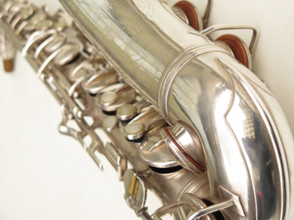 Saxophone alto Conn 6M 8 US Army argenté sablé ladyface (22)