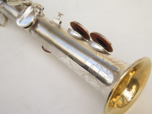 Saxophone soprano Conn argenté gravé (3)