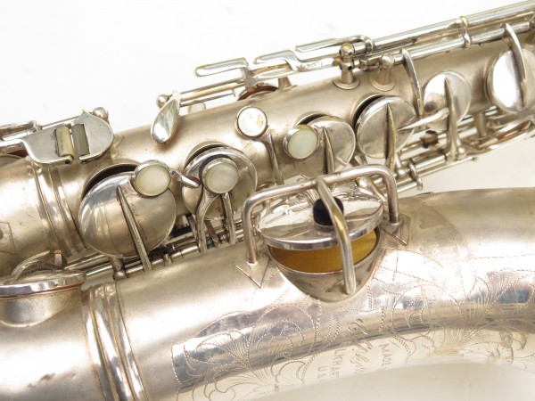 Saxophone alto Conn New Wonder 2 argenté sablé plaqué or Charles Ward Hoosier Hot Shot (10)