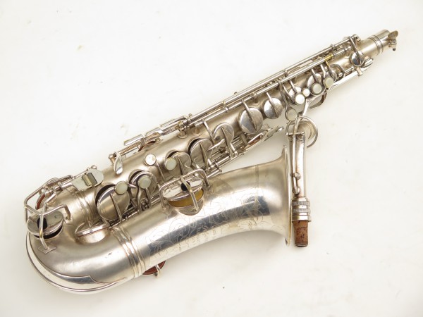 Saxophone alto Conn New Wonder 2 argenté sablé plaqué or Charles Ward Hoosier Hot Shot (15)