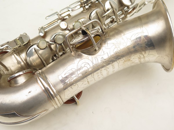 Saxophone alto Conn New Wonder 2 argenté sablé plaqué or Charles Ward Hoosier Hot Shot (9)