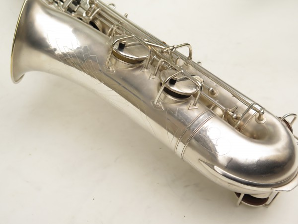 Saxophone ténor Martin Imperial argenté sablé plaqué or (11)