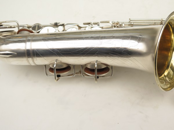 Saxophone ténor Martin Imperial argenté sablé plaqué or (5)