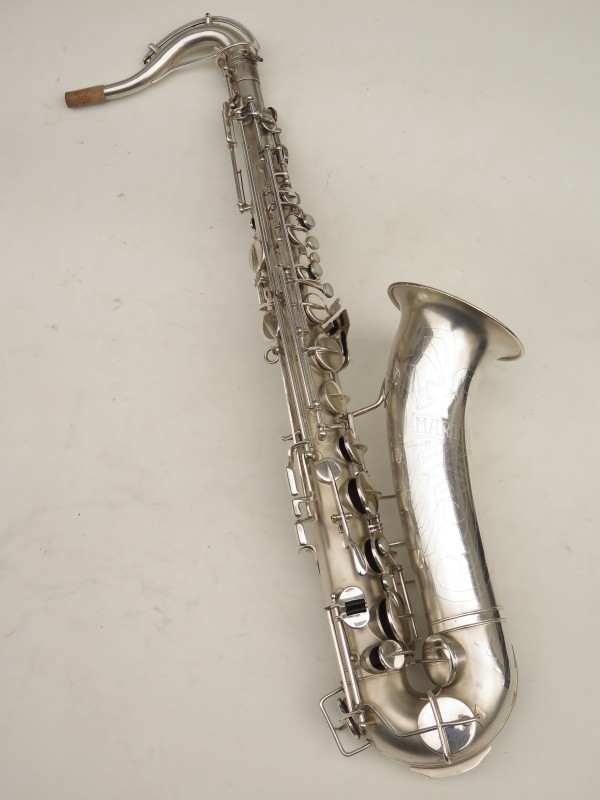 Saxophone ténor Martin Imperial argenté sablé plaqué or (9)