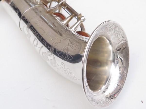 Saxello saxophone soprano Rampone R1 Jazz argenté gravé (1)