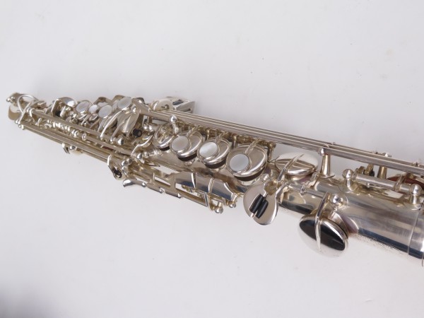 Saxello saxophone soprano Rampone R1 Jazz argenté gravé (10)