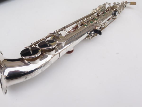 Saxello saxophone soprano Rampone R1 Jazz argenté gravé (4)