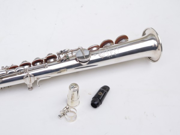 Saxophone soprano Selmer Super Balanced Action transitionnel mark 6 argenté (15)