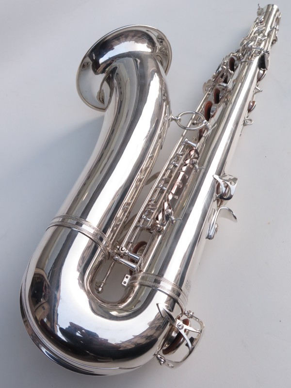 Saxophone ténor Selmer Mark 6 argenté pavillon plaqué or (3)