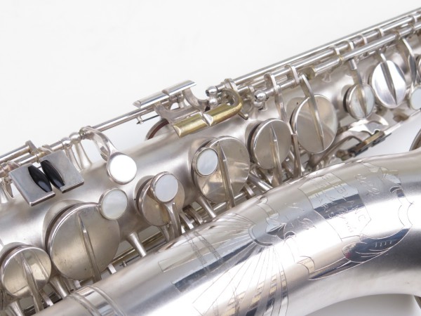 Saxophone alto Lebblanc semi rationnel argenté sablé gravé (10)