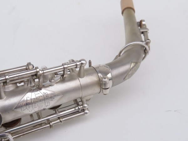 Saxophone alto Lebblanc semi rationnel argenté sablé gravé (11)