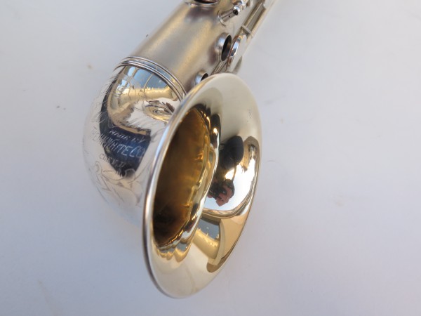 saxophone soprano King Saxello argenté sablé plaqué or (7)