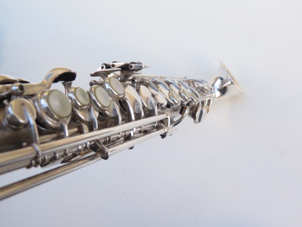 saxophone soprano King Saxello argenté sablé plaqué or (9)