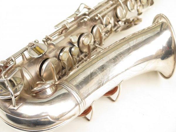 Saxophone alto Conn 6M 8 US Army argenté sablé ladyface (17)