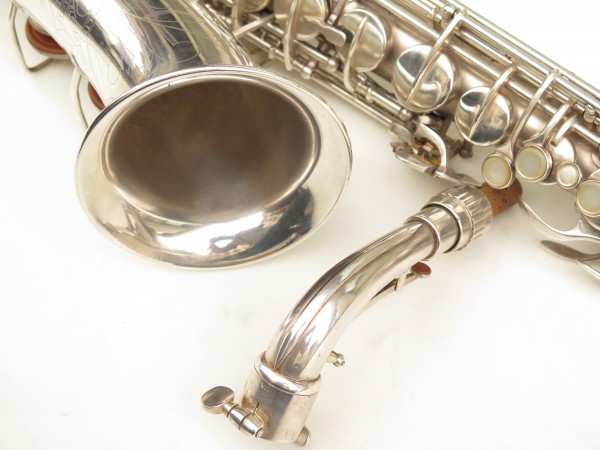 Saxophone alto Conn 6M 8 US Army argenté sablé ladyface (27)