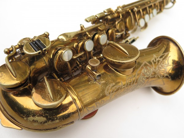 Saxophone soprano courbe Buescher True Tone verni (15)