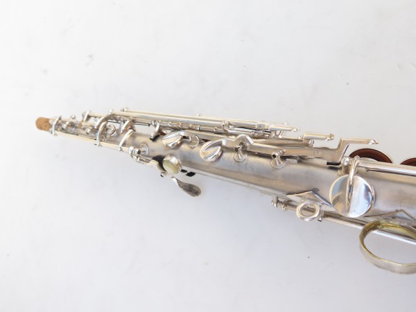 Saxophone soprano Conn argenté gravé (20)