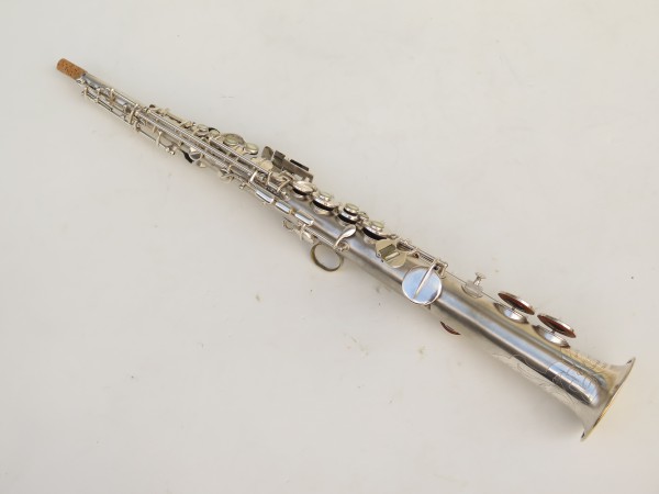 Saxophone soprano Conn argenté gravé (27)