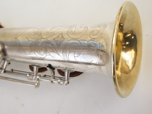 Saxophone soprano Conn argenté gravé (4)