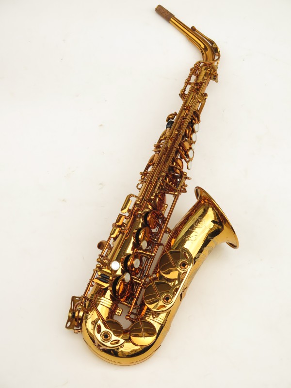 Saxophone alto Selmer Reference 54 verni gravé limited edition flamingo africa sans fa# (9)