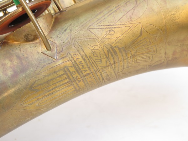 Saxophone baryton Geo M Bundy Conn stencil gravé (5)