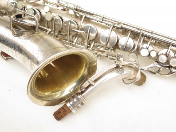 Saxophone alto Conn New Wonder 2 argenté sablé plaqué or Charles Ward Hoosier Hot Shot (14)