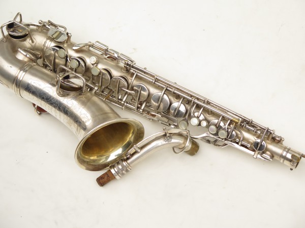 Saxophone alto Conn New Wonder 2 argenté sablé plaqué or Charles Ward Hoosier Hot Shot (16)