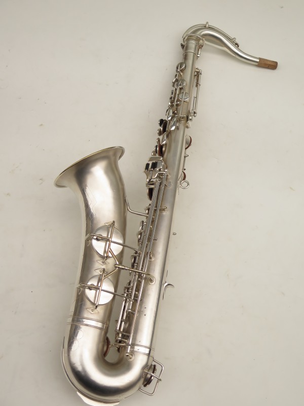 Saxophone ténor Martin Imperial argenté sablé plaqué or (10)