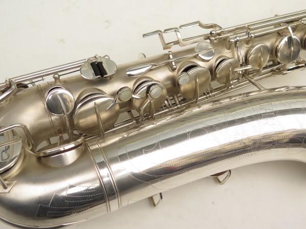 Saxophone ténor Martin Imperial argenté sablé plaqué or (14)