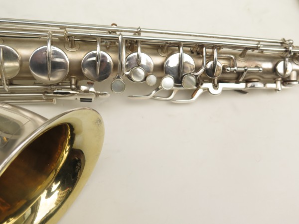 Saxophone ténor Martin Imperial argenté sablé plaqué or (16)