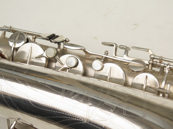 Saxophone ténor Martin Imperial argenté sablé plaqué or (6)