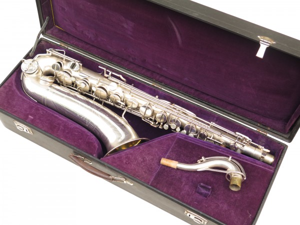 Saxophone ténor Martin Imperial argenté sablé plaqué or (8)