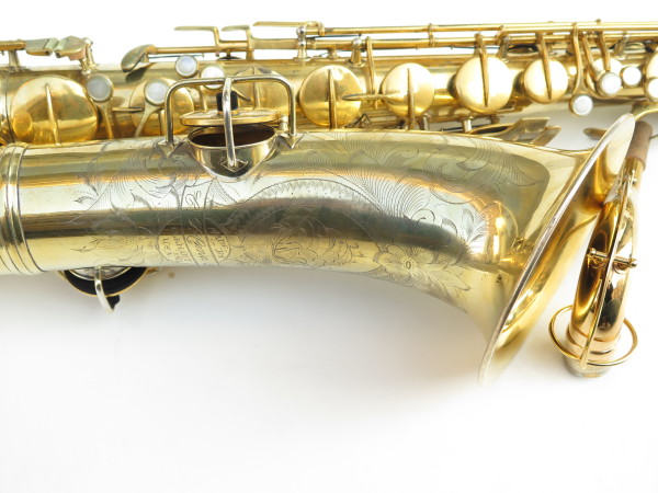 Saxophone ténor Conn Chu Berry plaqué or gravé (3)