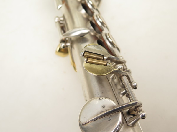 Saxophone soprano Pierret corps embouti argenté (6)