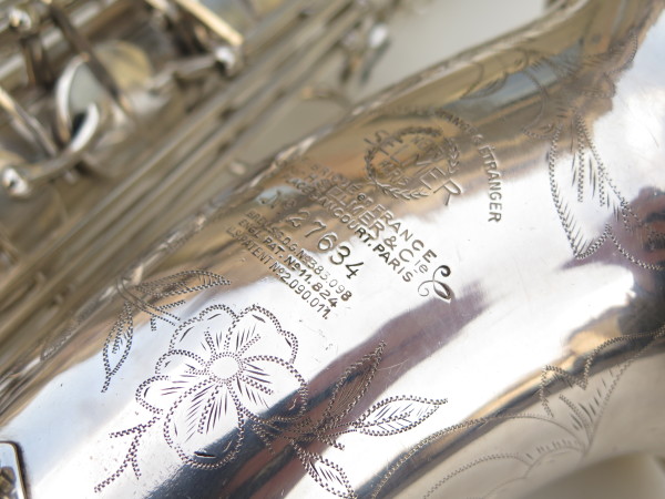 Saxophone ténor Selmer Balanced Action argenté gravé français (1)