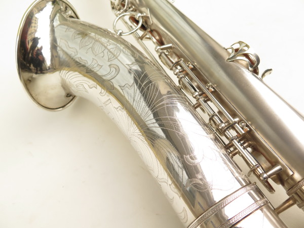 Saxophone ténor Selmer Balanced Action argenté sablé gravé commonwealth (12)