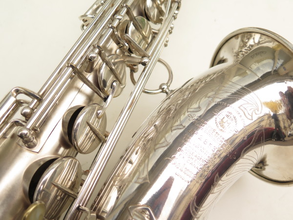 Saxophone ténor Selmer Balanced Action argenté sablé gravé commonwealth (14)