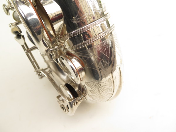Saxophone ténor Selmer Balanced Action argenté sablé gravé commonwealth (15)