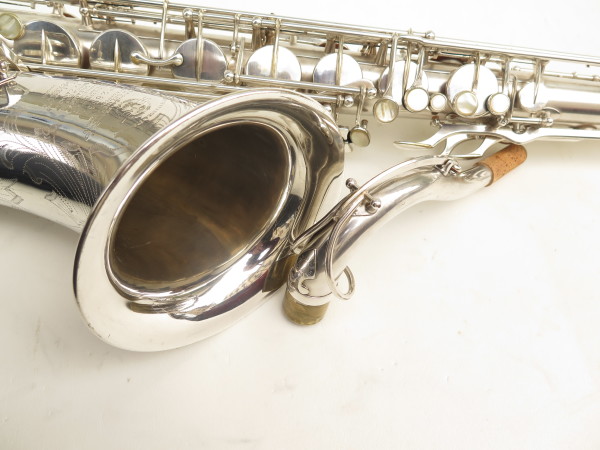 Saxophone ténor Selmer Balanced Action argenté sablé gravé commonwealth (6)