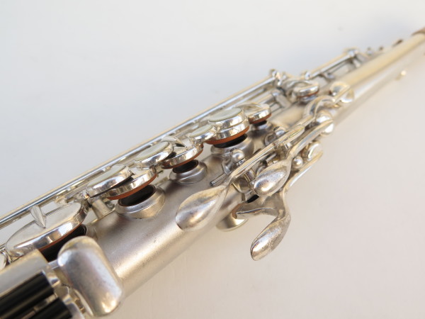 Saxophone soprano Martin stencil Concertone argenté sablé plaqué or (1)