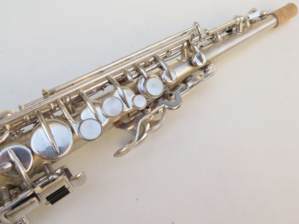 Saxophone soprano Martin stencil Concertone argenté sablé plaqué or (14)