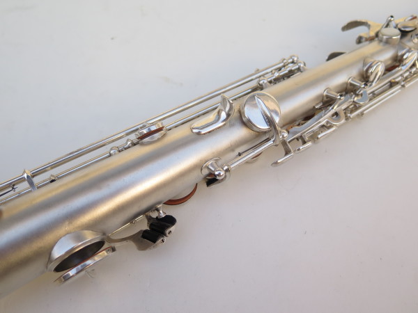 Saxophone soprano Martin stencil Concertone argenté sablé plaqué or (17)