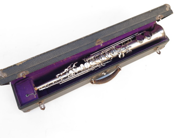 Saxophone soprano Martin stencil Concertone argenté sablé plaqué or (3)